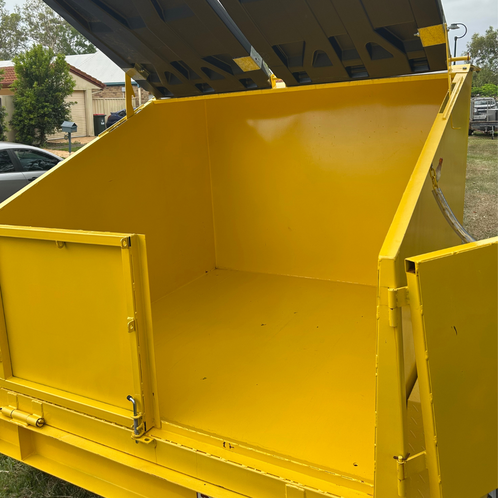 4m³ Mobile Skip Bin Trailer Hire Brisbane